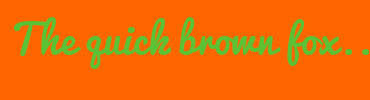 Image with Font Color 5BC236 and Background Color FF6600